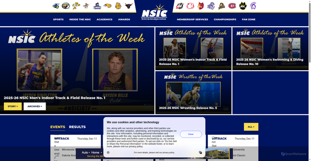 Security scan screenshot of https://northernsun.org/