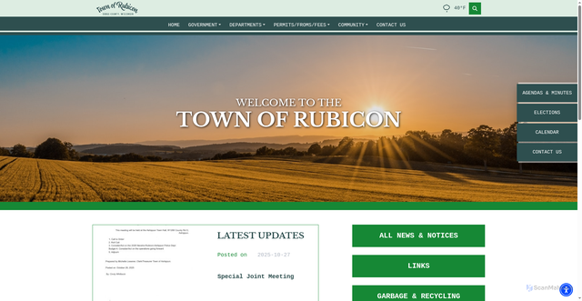 Security scan screenshot of https://rubiconwi.gov/