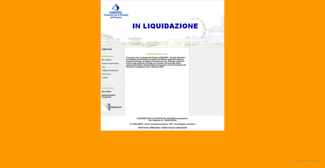 Security scan screenshot of https://www.consvipo.it/www1/pagine/home.php