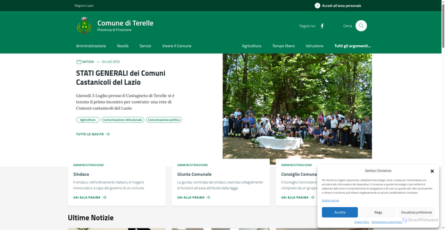 Security scan screenshot of https://comune.terelle.fr.it/