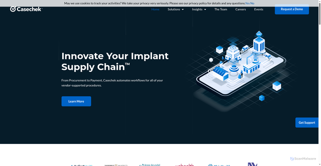 Security scan screenshot of https://casechek.com