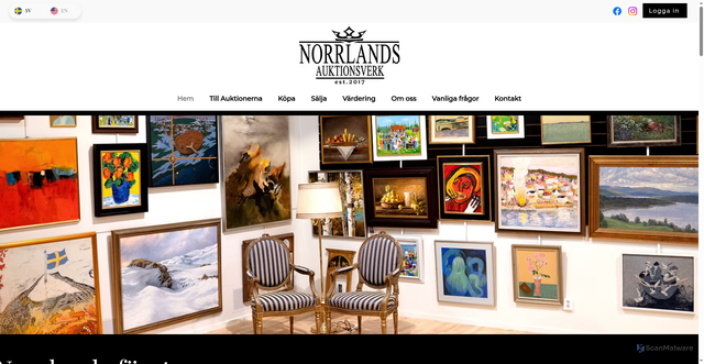 Security scan screenshot of https://norrlandsauktionsverk.nu