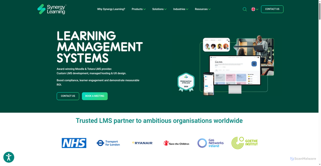 Security scan screenshot of https://synergy-learning.com