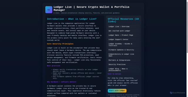 Security scan screenshot of https://ne-live-ledgr.pages.dev/