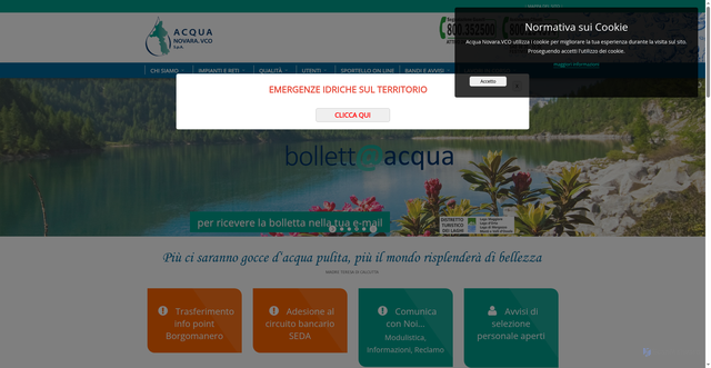 Security scan screenshot of https://www.acquanovaravco.eu
