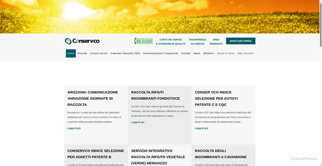 Security scan screenshot of https://www.conservco.it/