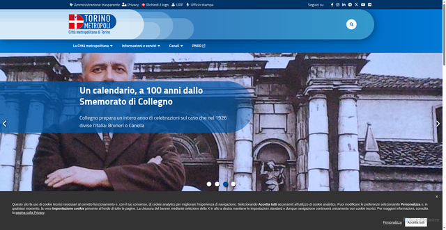 Security scan screenshot of https://www.cittametropolitana.torino.it/