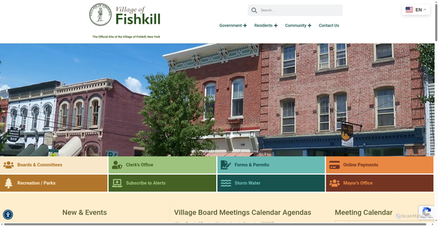 Security scan screenshot of https://www.vofishkill.gov/
