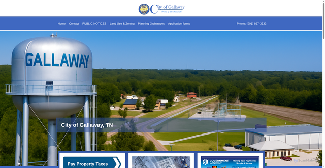 Security scan screenshot of https://gallawaytn.gov/