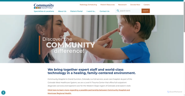 Security scan screenshot of https://yourcommunityhospital.com/
