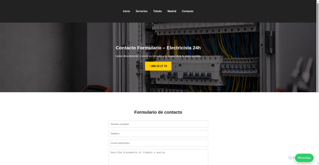 Security scan screenshot of https://electricistalag.com/contacto.html