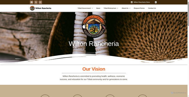Security scan screenshot of https://wiltonrancheria-nsn.gov/