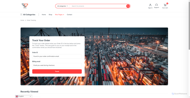 Security scan screenshot of https://maraseq.com/order-tracking/