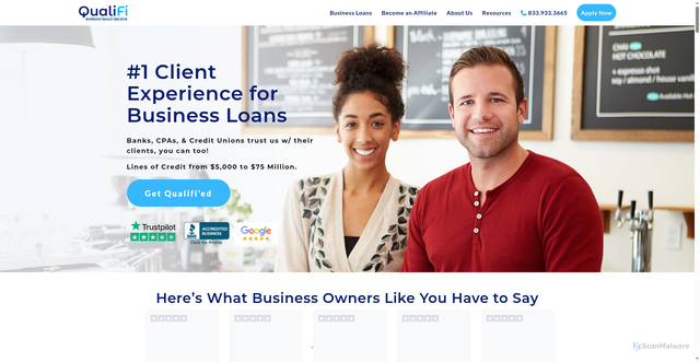Security scan screenshot of https://www.goqualifi.com/