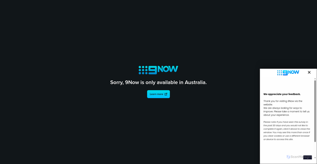 Security scan screenshot of https://www.9now.com.au/60-minutes
