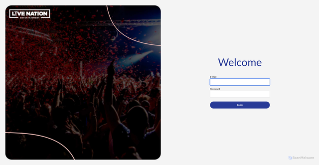 Security scan screenshot of https://networksites.livenationinternational.com/