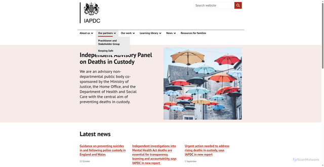 Security scan screenshot of https://iapdeathsincustody.independent.gov.uk/