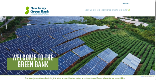 Security scan screenshot of https://greenbanknj.gov/