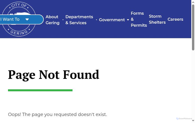 Security scan screenshot of https://www.gering.org/departments-services/gering-police-department