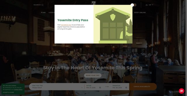 Security scan screenshot of https://www.travelyosemite.com/