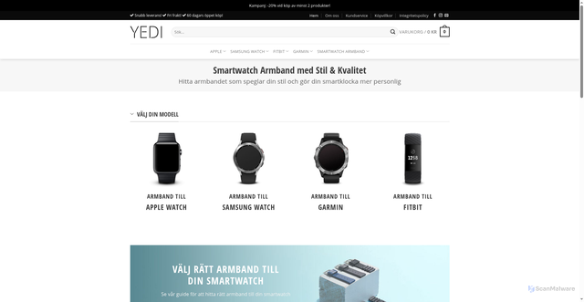 Security scan screenshot of https://yedi.se