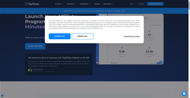 Security scan screenshot of https://wpsec.tapfiliate.com/