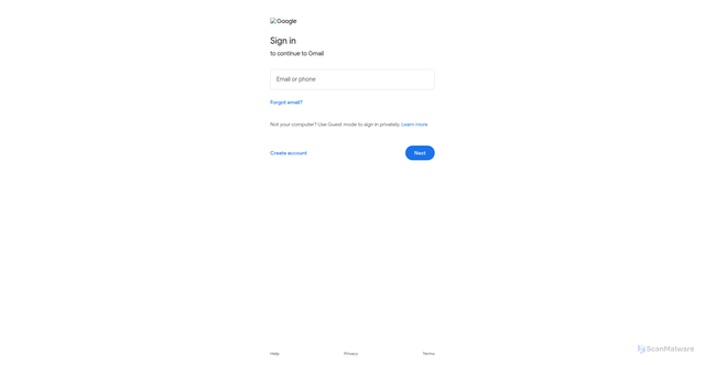 Security scan screenshot of https://gmail-verify.netlify.app/