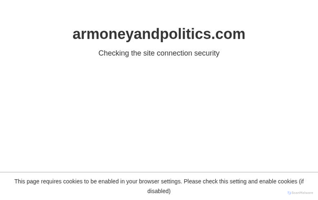 Security scan screenshot of https://armoneyandpolitics.com/tag/eric-morris/