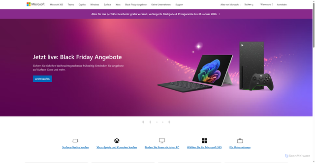 Security scan screenshot of https://go.microsoft.com/