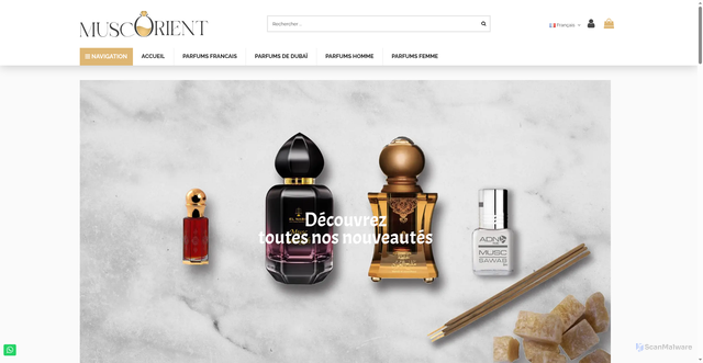 Security scan screenshot of https://muscorient.com