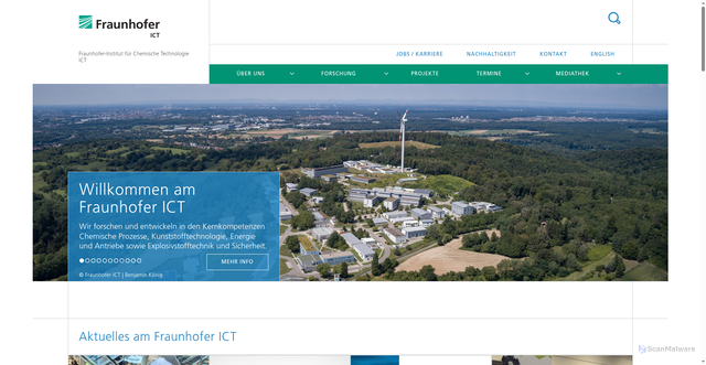 Security scan screenshot of https://www.ict.fraunhofer.de/