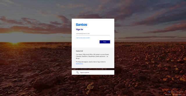 Security scan screenshot of https://dashboard.santos.com