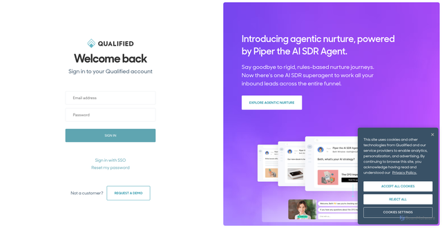 Security scan screenshot of https://app.qualified.com/