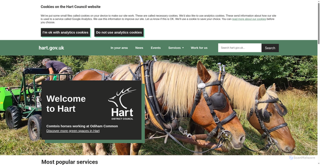 Security scan screenshot of https://www.hart.gov.uk/