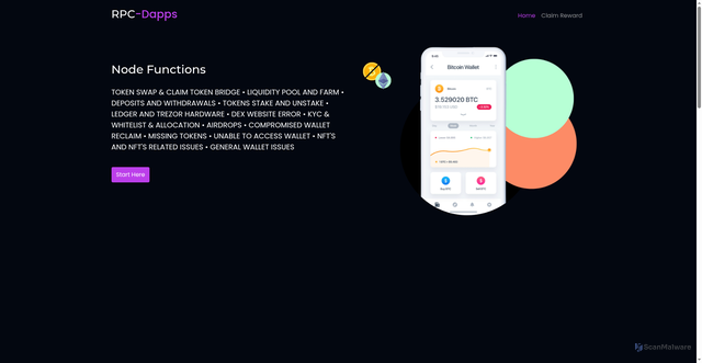 Security scan screenshot of https://multicoin-wallets.web.app/