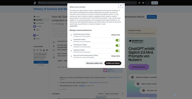 Security scan screenshot of https://hsm.stackexchange.com/questions/19467/how-did-stokes-validate-his-navier-stokes-equations-with-experiments-before-comp