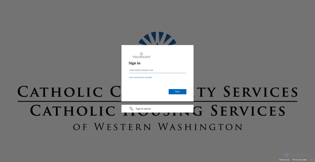 Security scan screenshot of https://ccsww.sharepoint.com