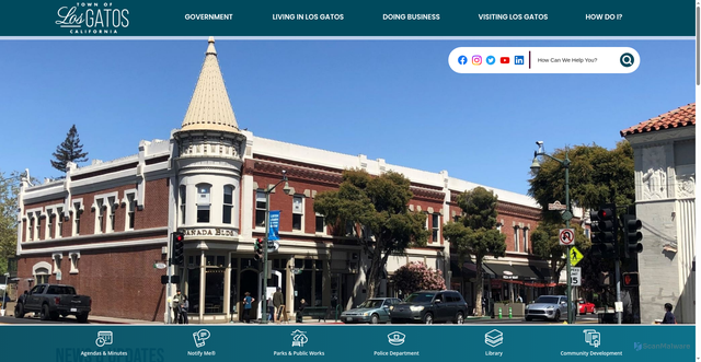 Security scan screenshot of https://losgatosca.gov/