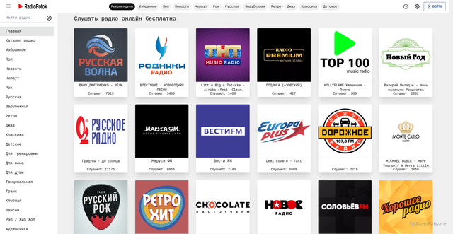 Security scan screenshot of https://radiopotok.ru