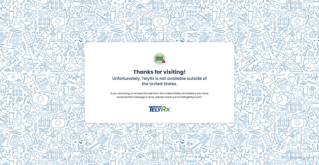 Security scan screenshot of https://telyrx.com