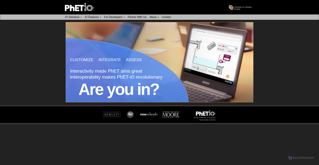 Security scan screenshot of https://phet-io.colorado.edu