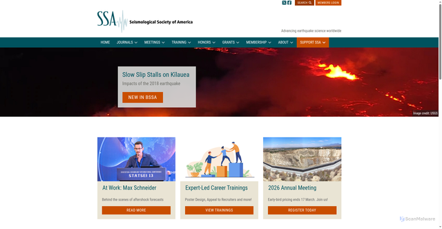 Security scan screenshot of https://www.seismosoc.org/