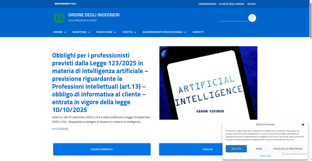 Security scan screenshot of https://rovigo.ordingegneri.it/