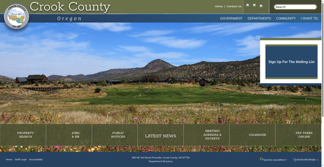 Security scan screenshot of https://co.crook.or.us/
