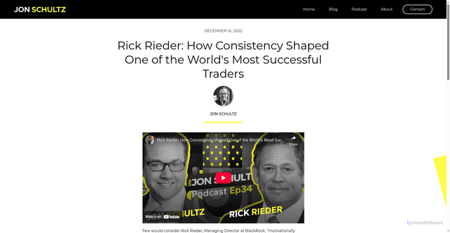 Security scan screenshot of https://www.jonschultz.com/blog/rick-rieder-how-consistency-shaped-one-of-the-worlds-most-successful-traders