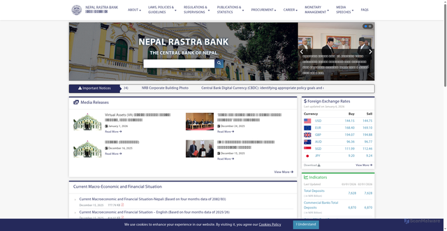 Security scan screenshot of https://www.nrb.org.np/
