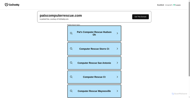 Security scan screenshot of https://patscomputerrescue.com