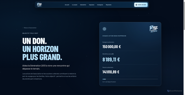 Security scan screenshot of https://generationr92.fr/dons.html