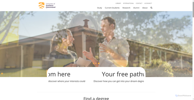 Security scan screenshot of https://usq.edu.au