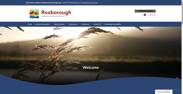 Security scan screenshot of https://www.roxwaterco.gov/